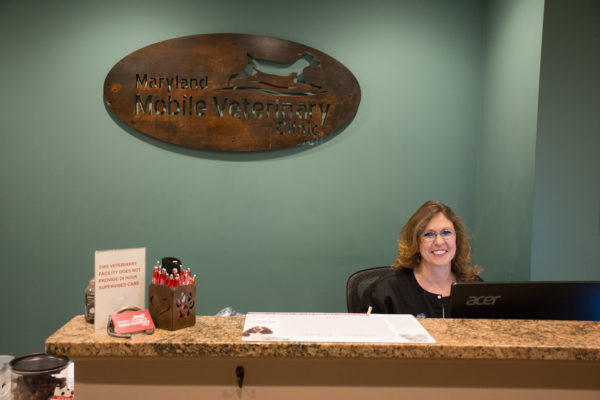 Jeanette at the front desk